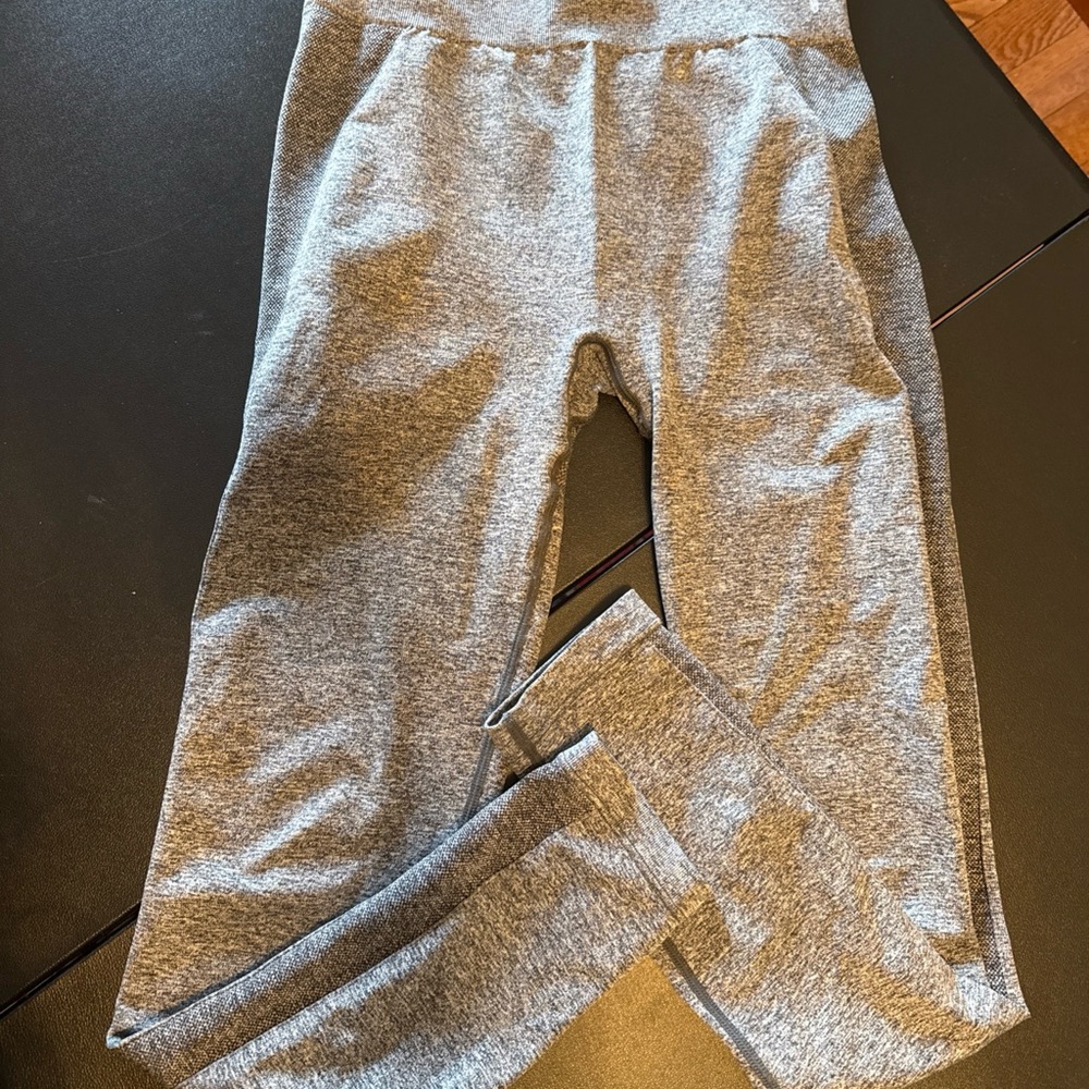 Gymshark Women's Leggings Size Small Grey/black/pink activewear